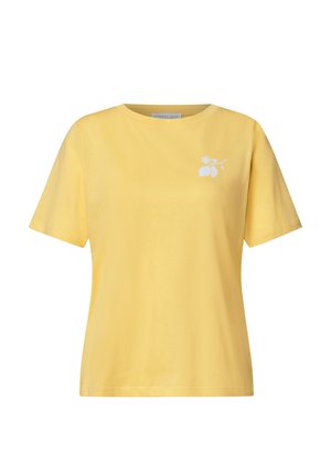 Street One, T-SHIRT MIT RUNDHALS UND BACKPRINT - T-shirt imprimé - snap yellow