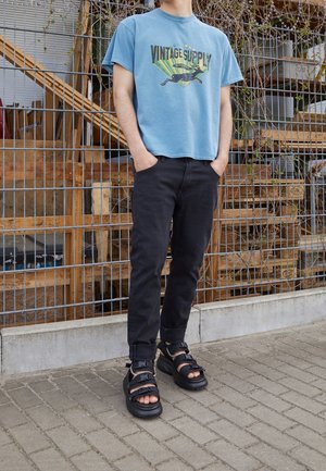 T-shirt imprimé - stone blue denim