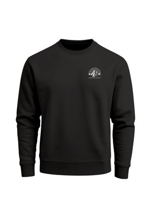 Neverless, HERREN SWEATSHIRT MIT RÜCKENPRINT - INTO THE UNKNOWN - REGULAR - Sweatshirt - slim-fit schwarz