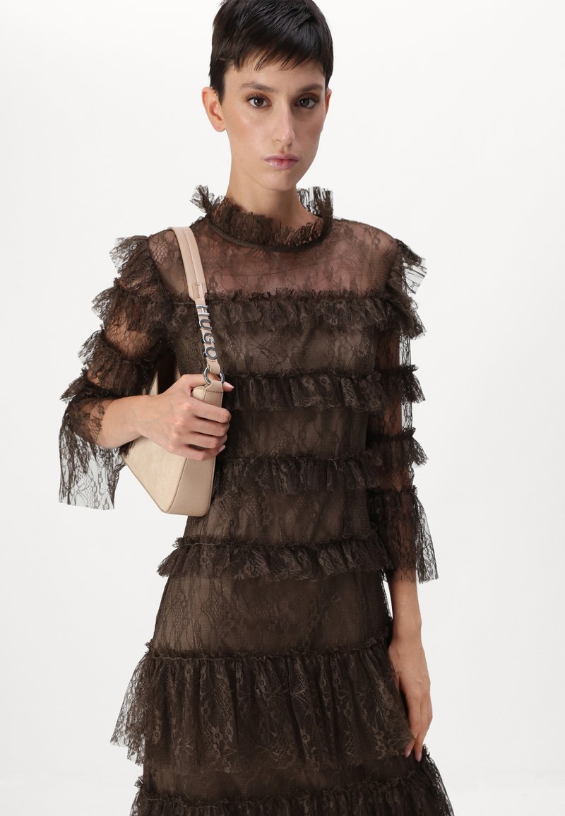 chinese dress ladies Sareen Lace Maxi Dress- Dark Brown