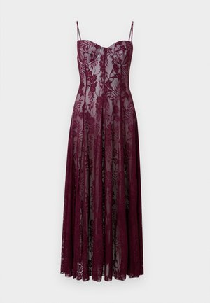 UNDERWIRE MIDCALF DRESS BODYSUIT - Cocktail φόρεμα / Φόρεμα για πάρτι - plum/white