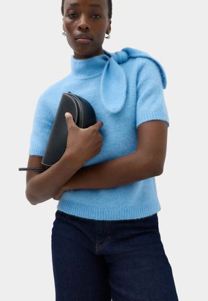 Marks & Spencer, SCARF NECK TIE SS KNITTED TEE. - Basic T-shirt - cornflower