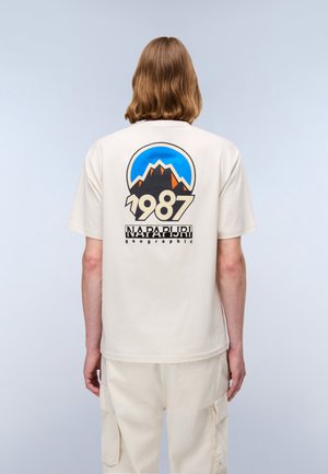 MONTEPIANA - Print T-shirt - beige dimity