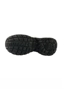 Black rubber sole with textured tread pattern. "BUFFALO" logo embossed in the center. Designed for traction and durability.