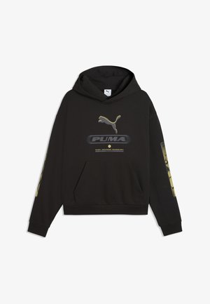Puma, PUMA SPORT BOXY GRAPHIC FLEECE HOODIE - Felpa con cappuccio - black