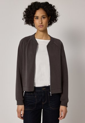 Street One GEMUSTERTE - Sweater met rits - braun