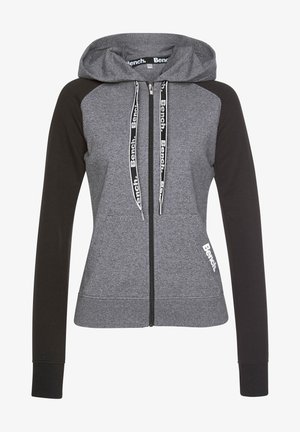 Bench, Sweatjacke - schwarz-dunkelgrau
