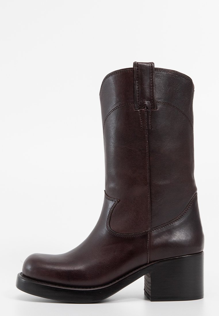 Jeffrey Campbell Cowboy-/Bikerlaarsjes donkerbruin