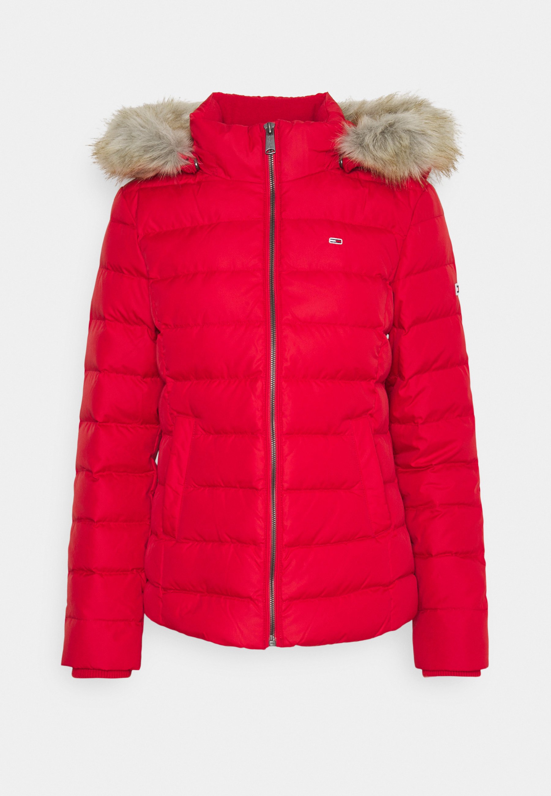Tommy Jeans BASIC - Pūkinė striukė - deep crimson/raudona - Zalando.lt