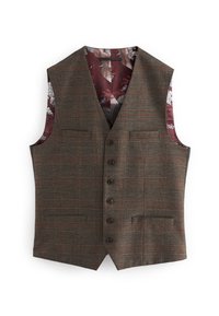 Next CHECK - Jakkesæt veste - brown