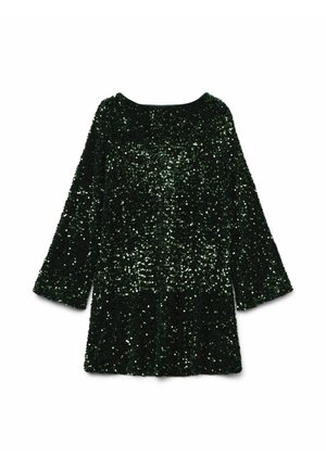 Vero Moda VMLAILA LS SEQUIN BOW EXP - Cocktailkleid/festliches Kleid - rain forest