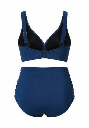 Ulla Popken, RIBBON TRIM TWO PIECE BIKINI SET - Bikini - dark blue