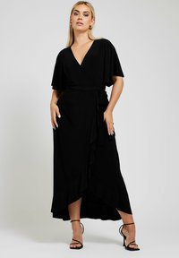 Yours Clothing RUFFLE HEM   - Maxiklänning - black