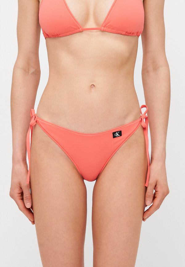 SIDE TIE - Bikini bottoms - dazzling coral