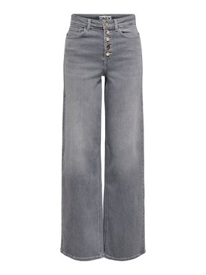 ONLY, WIDE-FIT JEANS ONLMADISON MID WAIST WIDE LEG FIT JEANS - Wide Leg - light grey denim