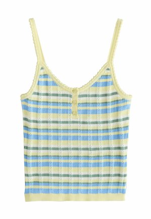 Next, REGULAR FIT - POINTELLE CAMISOLE VEST TOP - Débardeur - blue yellow stripe
