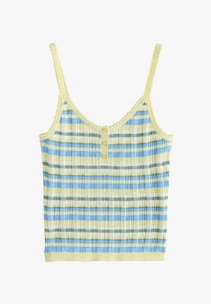 Next, REGULAR FIT - POINTELLE CAMISOLE VEST TOP - Débardeur - blue yellow stripe