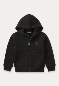 COTTON BLEND HOODIE UNISEX - Sweat zippé - black