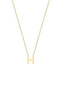 Kuldne kaelakee õhukese ahelaga ja silmapaistva, poleeritud "H" ketiga. Lihtne disain koos sujuva tekstuuriga.