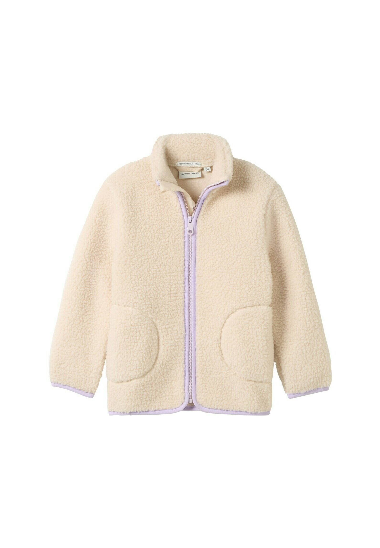 TOM TAILOR MIT STEHKRAGEN Fleece jacket cloudy beige/beige