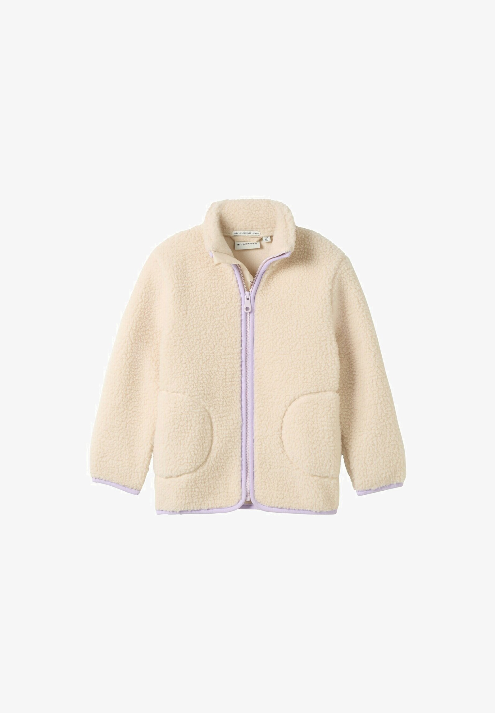 TOM TAILOR MIT STEHKRAGEN Fleece jacket cloudy beige/beige