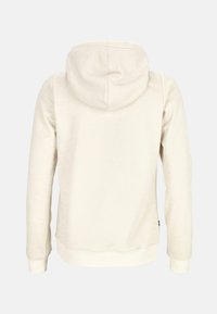 Felpa beige chiaro con cappuccio regolabile, maniche lunghe, polsini e orlo a coste, realizzata in morbido tessuto testurizzato.