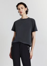 Calliope EFFETTO SLAVATO - T-shirt basic - grigio scuro