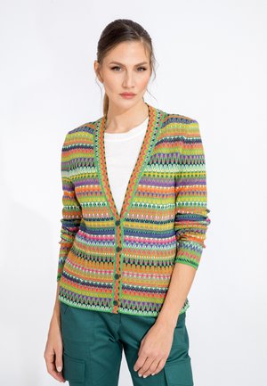 V NECK  - Strickjacke - green