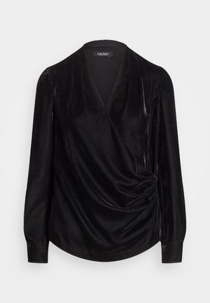 Lauren Ralph Lauren CILFETTE LONG SLEEVE BLOUSE - Sweatshirt - black velvet