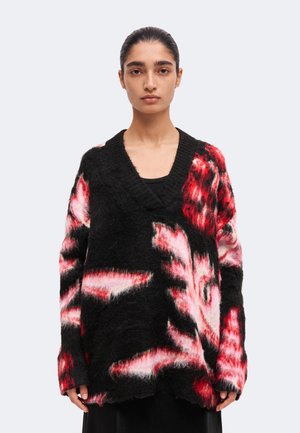 Topshop, TSDIJA BRUSHED FLOWER JUMPER  - Пуловер - jet black
