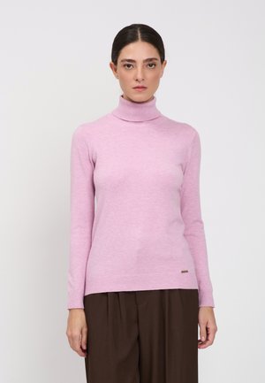 INFLUENCER, INFLUENCER PULLOVER TURTLENECK BASIC LINE PULL - Pullover - pink