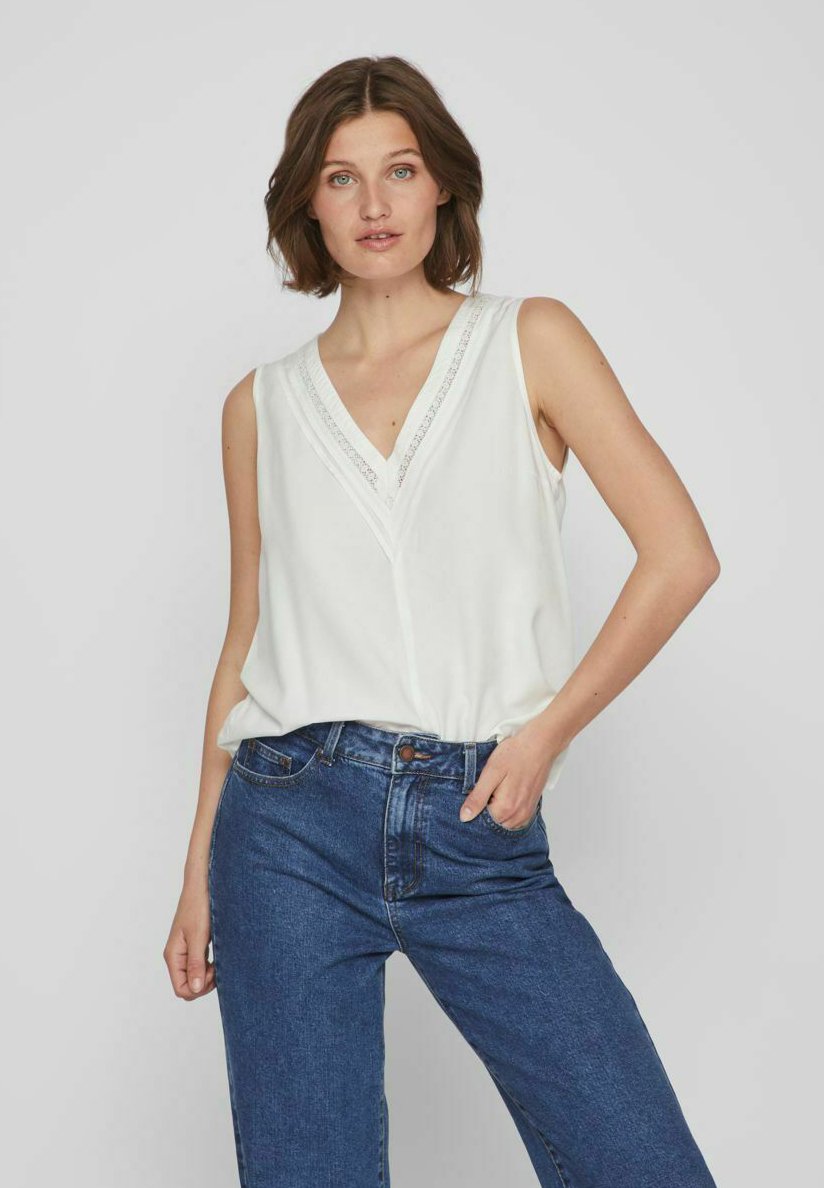 HOOUDO Damen Tanktop Mit V-Ausschnitt & Wasserfall-Detail - Leichtes Sommer-Oberteil In Senf