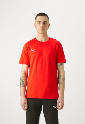 Puma TEAMGOAL CASUALS TEE - Paprasti marškinėliai - red/white