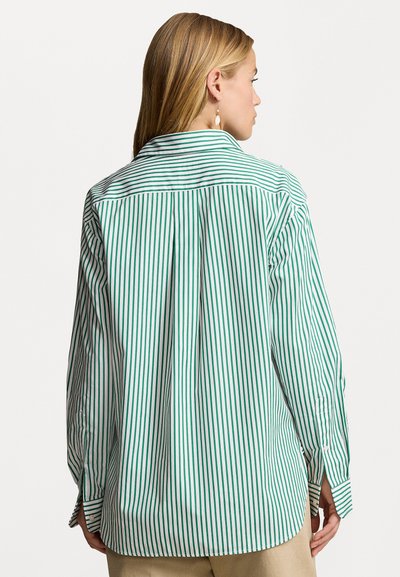 Polo Ralph Lauren RELAXED FIT STRIPED COTTON SHIRT - Košilová halenka  - white/bay green