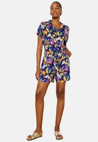LolaLiza WITH TROPICAL PRINT - Shorts - navy basic