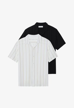 2 PACK - Shirt - beige/black