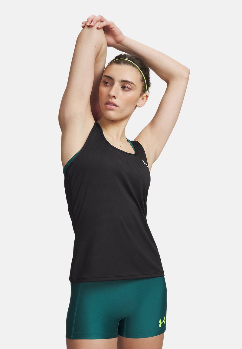 Under Armour TECH MESH - Topp - black / white/must - Zalando.ee