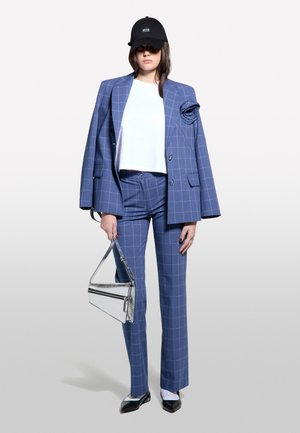Sisley, CHECK  - Stoffhose - blue