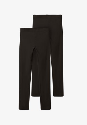 Μαύρα κολάν από ελαστικό ύφασμα. Έχουν εφαρμοστή σχεδίαση με ελαστική μέση και χωρίς ορατά σχέδια ή μεταλλικά στοιχεία.