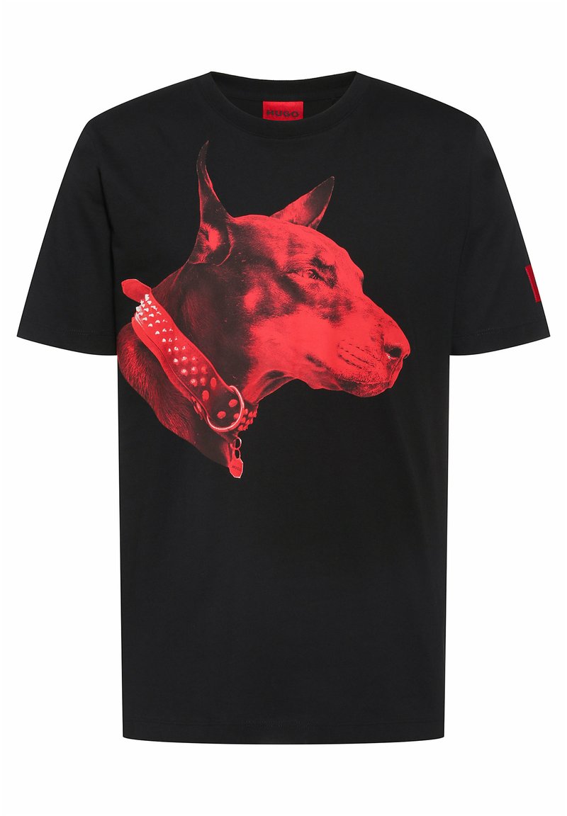 Herren T-Shirts basic | HUGO T-Shirt print black/schwarz - PQ14904 Herren T-Shirts basic | HUGO T-Shirt print black/schwarz - PQ14904