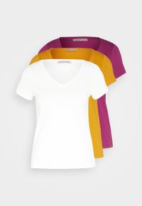 Unselected, dark yellow/purple/white