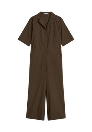 Marc O'Polo, OVERALL, T-SHIRT SLEEVES, LAPEL COLLAR, FITTED AT WAIST - Combinaison - mossy earth