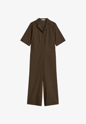 Marc O'Polo, OVERALL, T-SHIRT SLEEVES, LAPEL COLLAR, FITTED AT WAIST - Combinaison - mossy earth