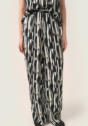 SOAKED IN LUXURY SLANNELENA PANTS - Housut - black stroke print