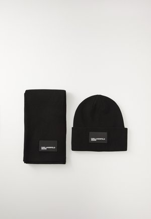 GIFTSET LOGO BEANIE SCARF SET UNISEX - Scarf - black