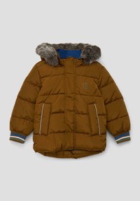 s.Oliver MIT ABNEHMBAREM KUNSTFELL - Winterjas - zimt