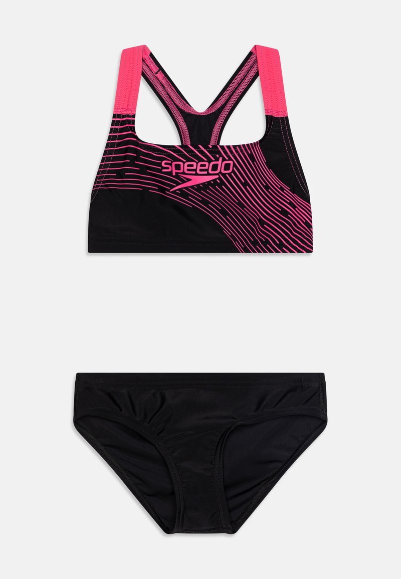 Speedo GIRLS MEDLEY LOGO - Μπικίνι - black/pink