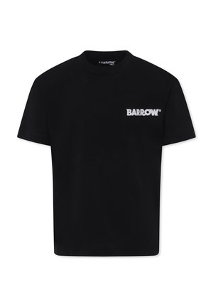 Czarna koszulka z krótkim rękawem wykonana z bawełny, z białym logo "BARROW" na lewej piersi. Prosty design z okrągłym dekoltem.