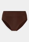 SMOOTH HIGH-LEG BRIEFS - Slip - Walnut