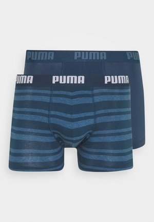 Puma HERITAGE STRIPE 2 PACK - Calzoncillos bóxer cortos - denim